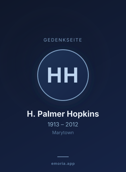 Gedenkportrait von H. Palmer Hopkins
