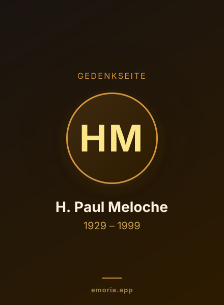 Gedenkportrait von H. Paul Meloche