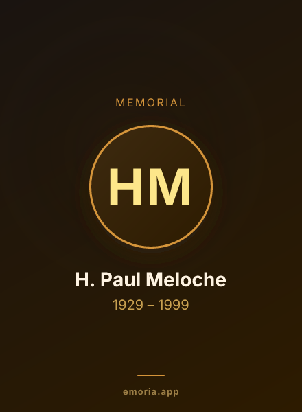 Memorial portrait of H. Paul Meloche