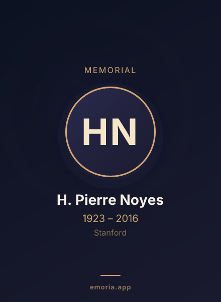 Memorial portrait of H. Pierre Noyes