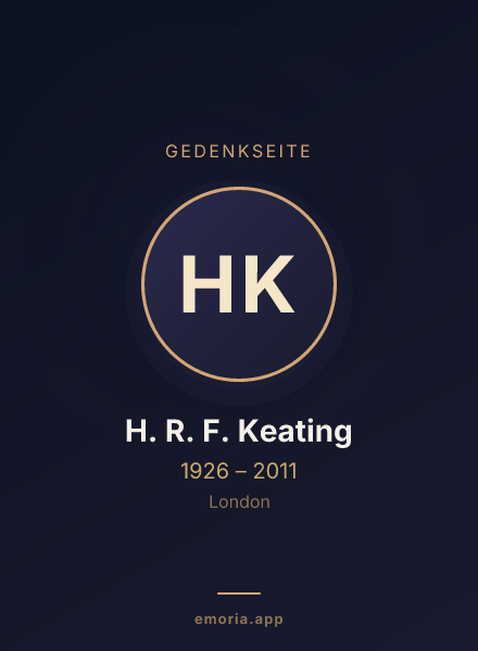 Gedenkportrait von H. R. F. Keating