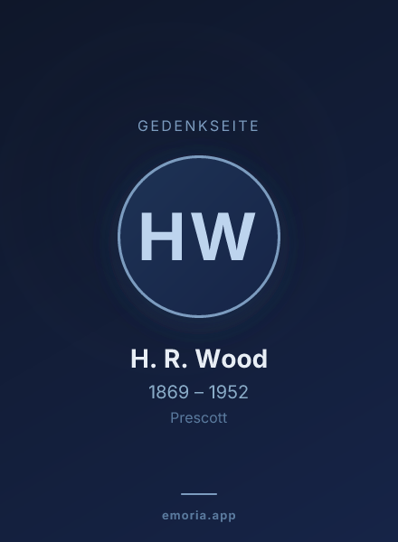 Gedenkportrait von H. R. Wood
