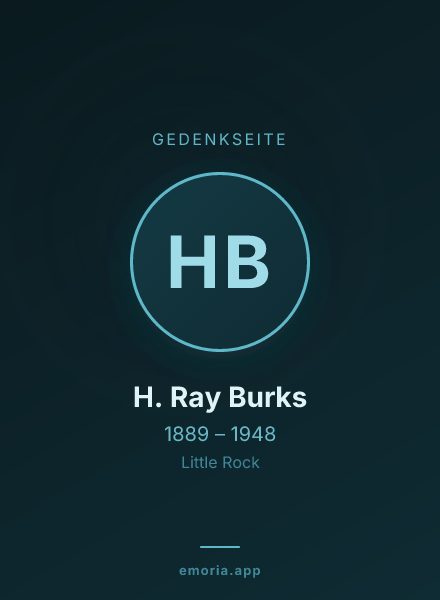 Gedenkportrait von H. Ray Burks