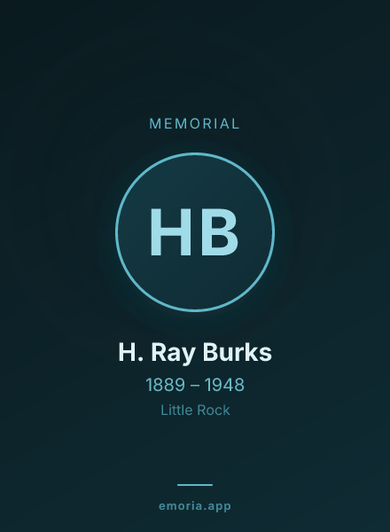 Memorial portrait of H. Ray Burks