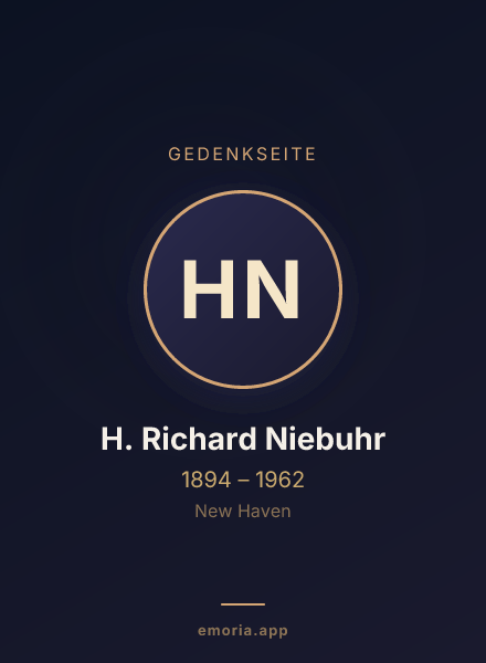 Gedenkportrait von H. Richard Niebuhr