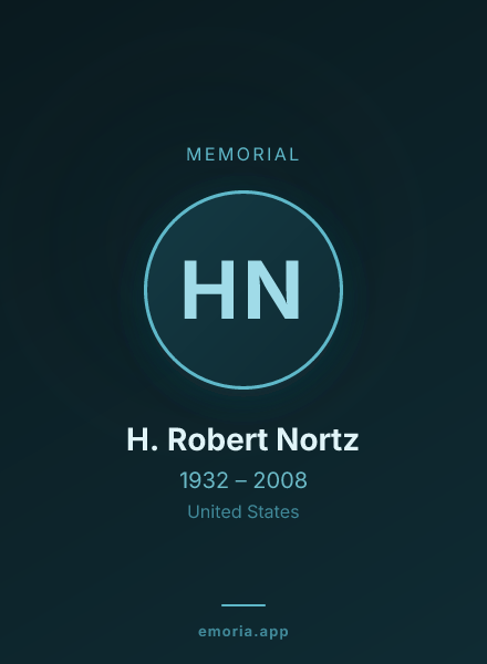 Memorial portrait of H. Robert Nortz