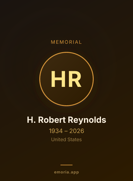 Memorial portrait of H. Robert Reynolds