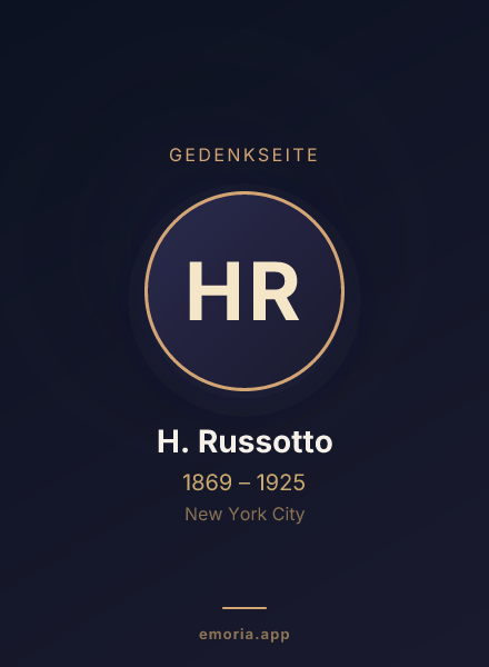 Gedenkportrait von H. Russotto