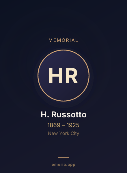Memorial portrait of H. Russotto