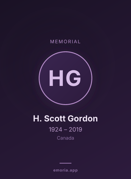 Memorial portrait of H. Scott Gordon