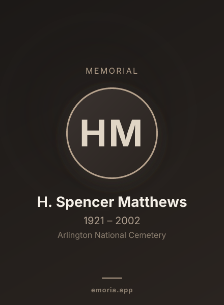 Memorial portrait of H. Spencer Matthews