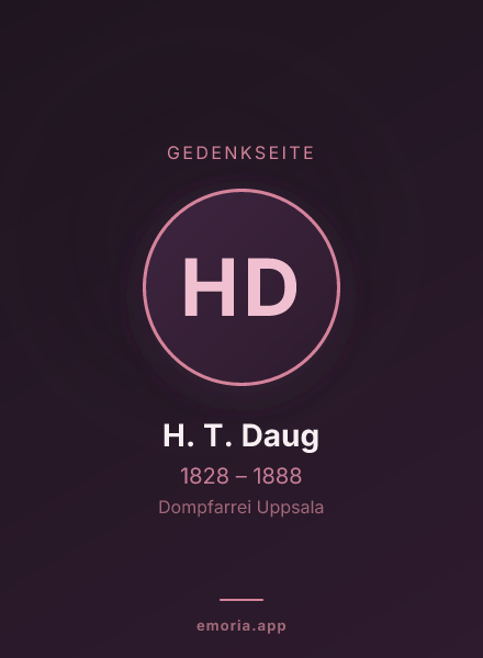 Gedenkportrait von H. T. Daug