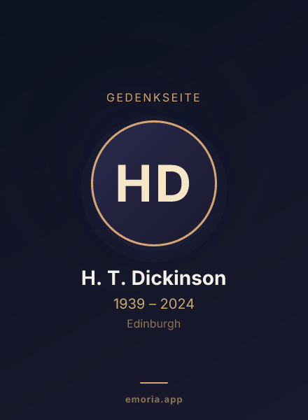 Gedenkportrait von H. T. Dickinson