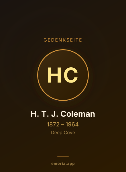 Gedenkportrait von H. T. J. Coleman