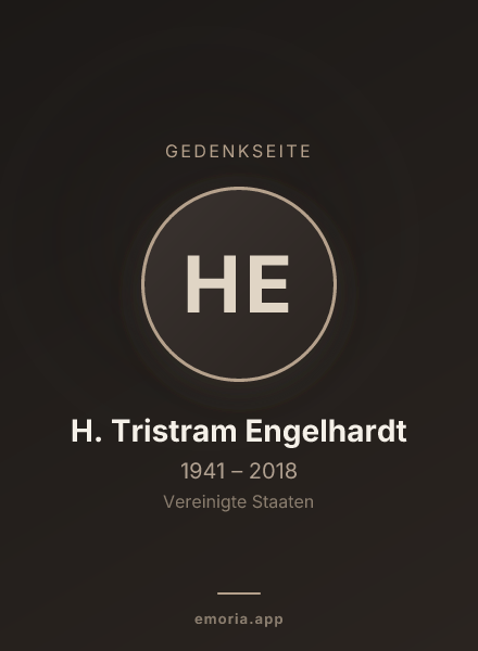 Gedenkportrait von H. Tristram Engelhardt