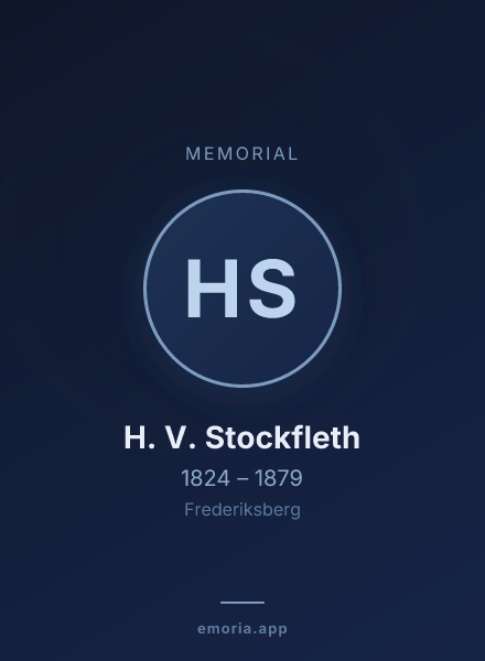 Memorial portrait of H. V. Stockfleth