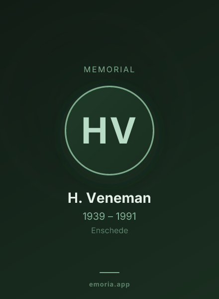Memorial portrait of H. Veneman