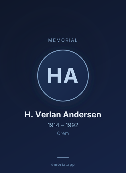 Memorial portrait of H. Verlan Andersen
