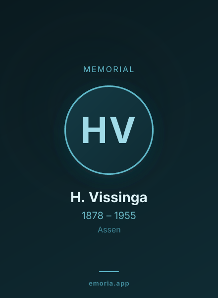 Memorial portrait of H. Vissinga