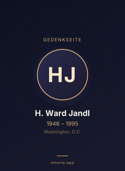 Gedenkportrait von H. Ward Jandl