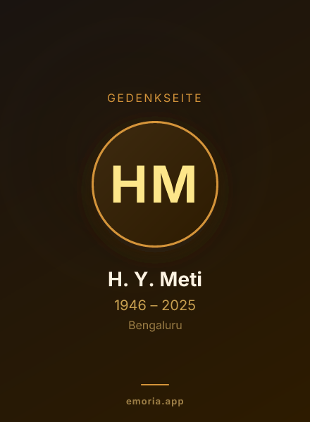 Gedenkportrait von H. Y. Meti