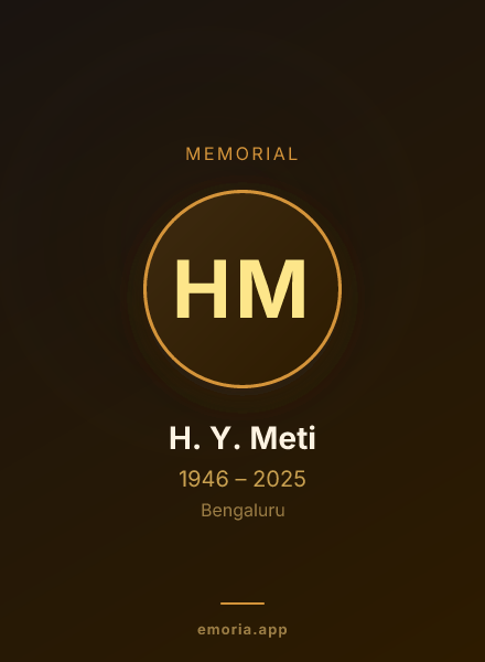 Memorial portrait of H. Y. Meti