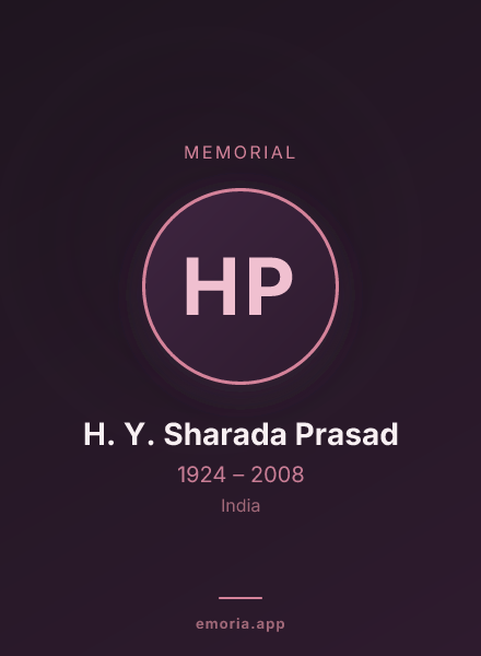 Memorial portrait of H. Y. Sharada Prasad