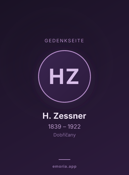 Gedenkportrait von H. Zessner
