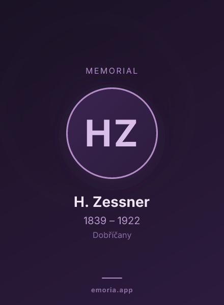 Memorial portrait of H. Zessner