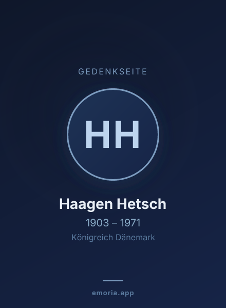 Gedenkportrait von Haagen Hetsch