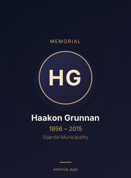 Memorial portrait of Haakon Grunnan