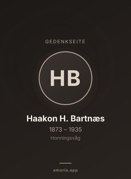 Gedenkportrait von Haakon H. Bartnæs