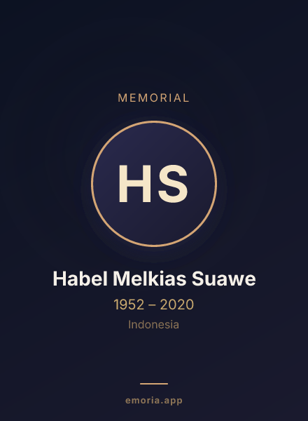 Memorial portrait of Habel Melkias Suawe