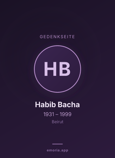 Gedenkportrait von Habib Bacha