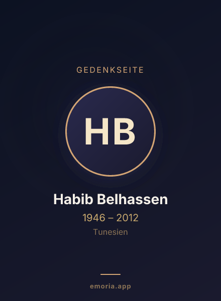 Gedenkportrait von Habib Belhassen