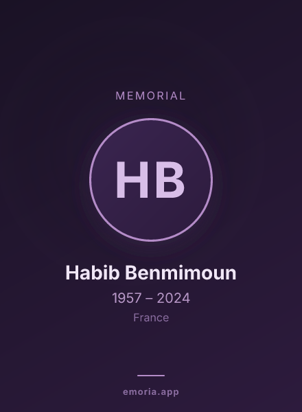 Memorial portrait of Habib Benmimoun