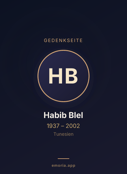 Gedenkportrait von Habib Blel