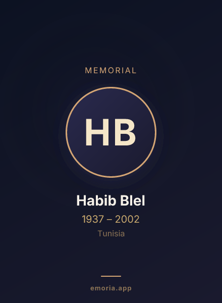 Memorial portrait of Habib Blel