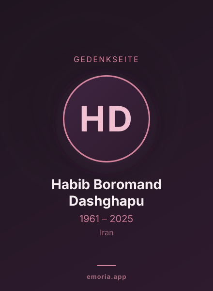 Gedenkportrait von Habib Boromand Dashghapu