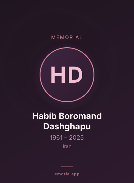 Memorial portrait of Habib Boromand Dashghapu