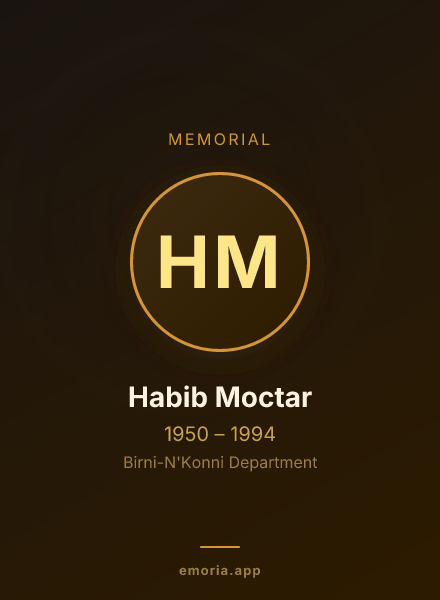 Memorial portrait of Habib Moctar