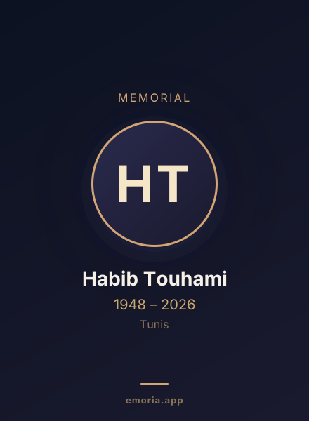 Memorial portrait of Habib Touhami
