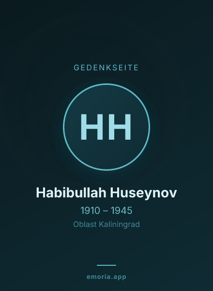 Gedenkportrait von Habibullah Huseynov