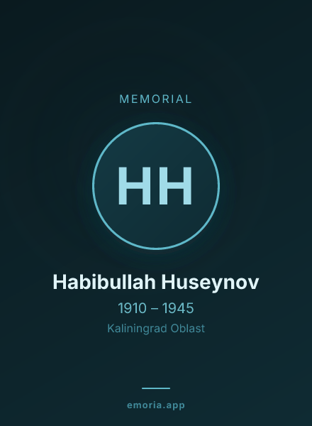 Memorial portrait of Habibullah Huseynov