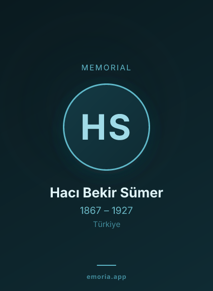 Memorial portrait of Hacı Bekir Sümer