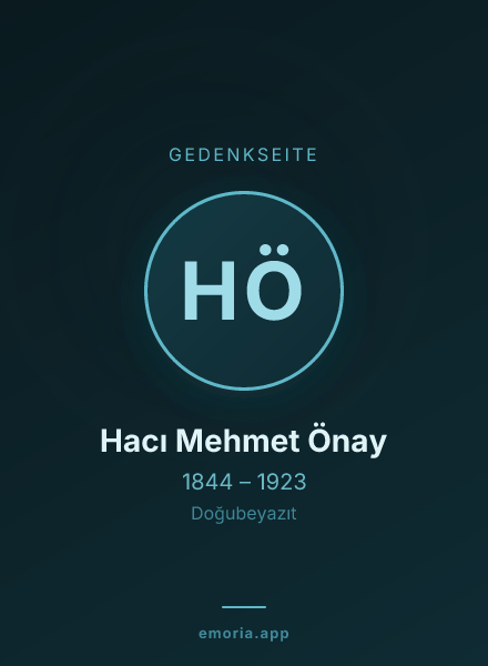Gedenkportrait von Hacı Mehmet Önay