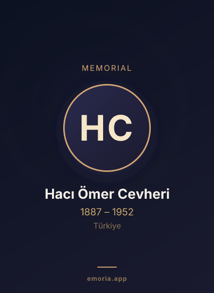 Memorial portrait of Hacı Ömer Cevheri