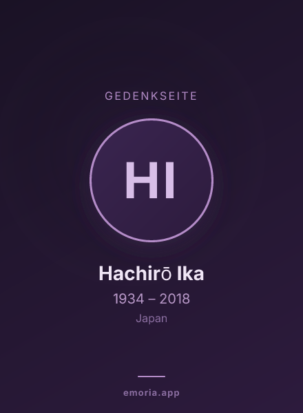 Gedenkportrait von Hachirō Ika