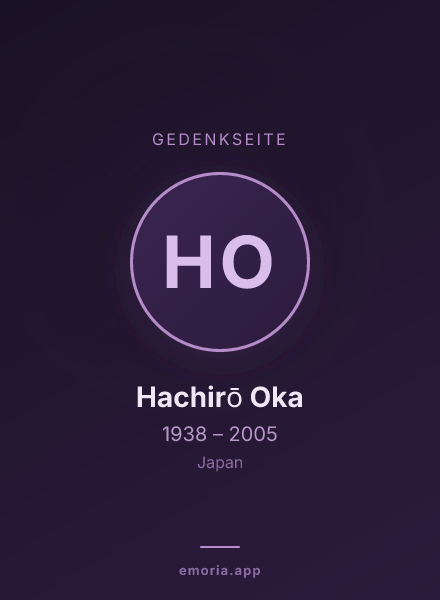 Gedenkportrait von Hachirō Oka