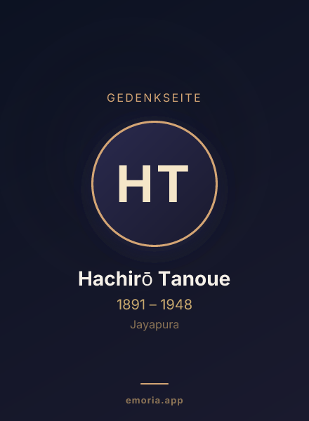 Gedenkportrait von Hachirō Tanoue
